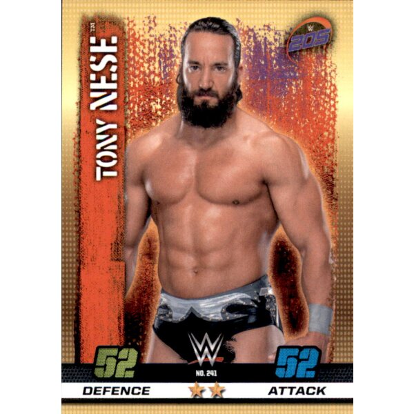 WWE Slam Attax - 10th Edition - Nr. 241 - Tony Nese - Cruiserweight