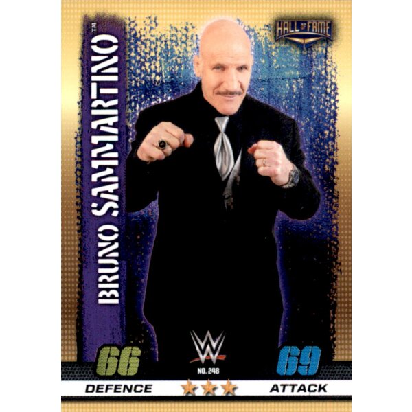 WWE Slam Attax - 10th Edition - Nr. 248 - Bruno Sammartino - Hall of Fame