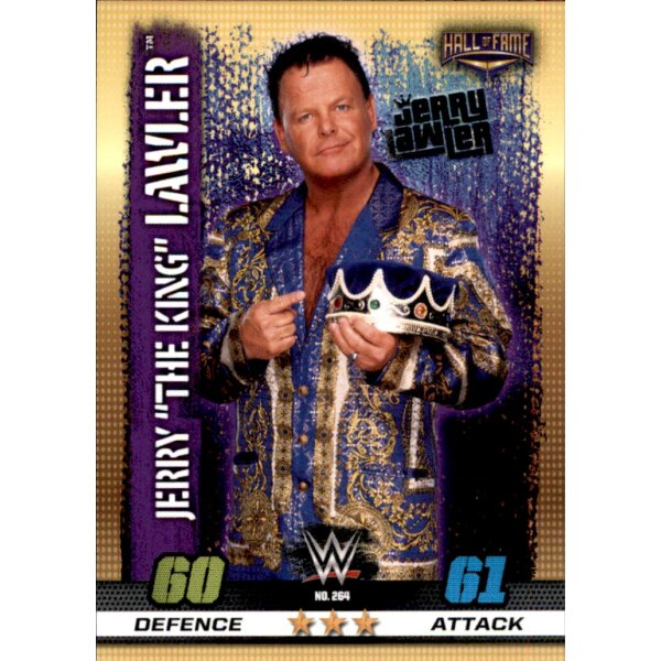 WWE Slam Attax - 10th Edition - Nr. 264 - Jerry “The King” Lawler - Hall of Fame