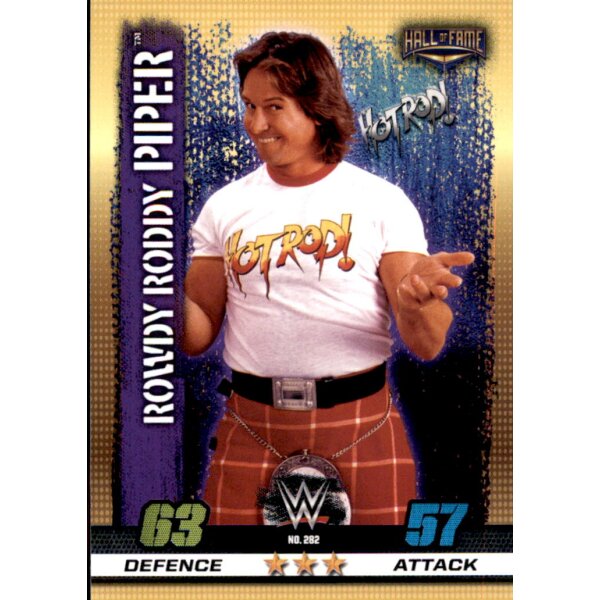 WWE Slam Attax - 10th Edition - Nr. 282 - Rowdy Roddy Piper - Hall of Fame