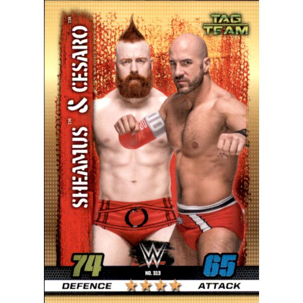 WWE Slam Attax - 10th Edition - Nr. 313 - Sheamus & Cesaro - Tag Team