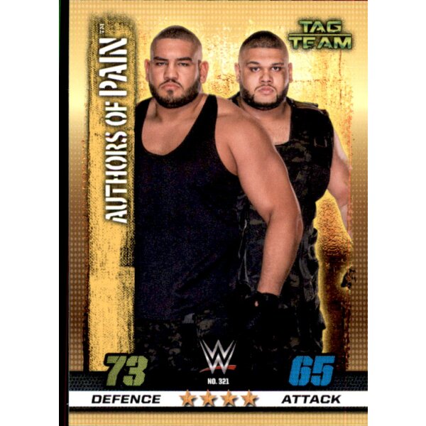 WWE Slam Attax - 10th Edition - Nr. 321 - Authors of Pain - Tag Team