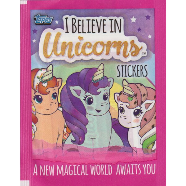 Topps - I believe in Unicorns - Sammelsticker - 1 Tüte