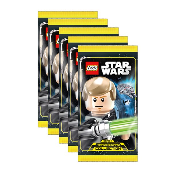 LEGO Star Wars - Serie 1 Trading Cards - 5 Booster - Deutsch
