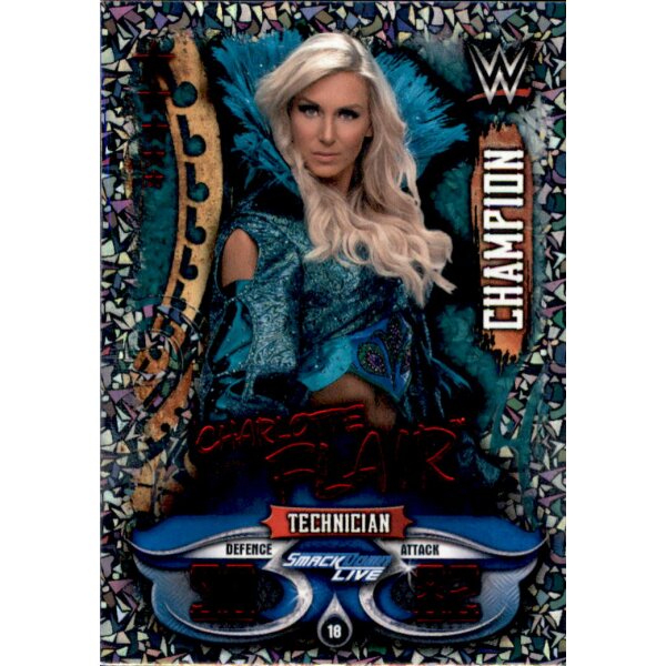 Karte 18 - Charlotte Flair - Champion - WWE Slam Attax - LIVE