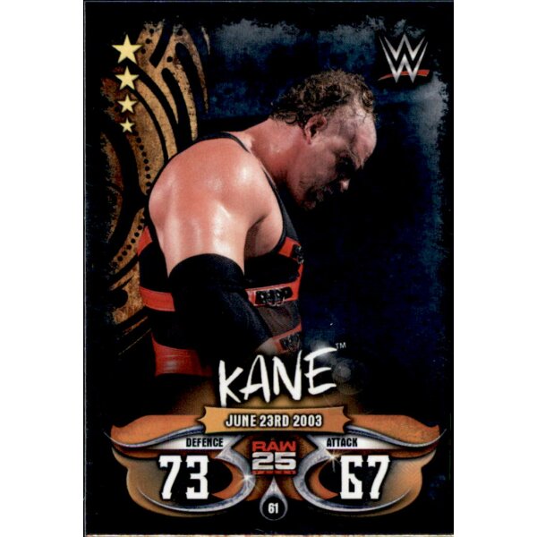 Karte 61 - Kane - Raw 25 Years - WWE Slam Attax - LIVE