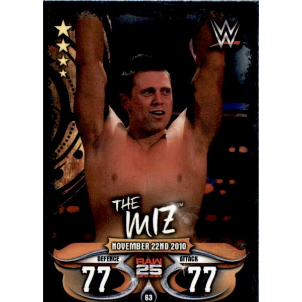Karte 63 - The Miz - Raw 25 Years - WWE Slam Attax - LIVE
