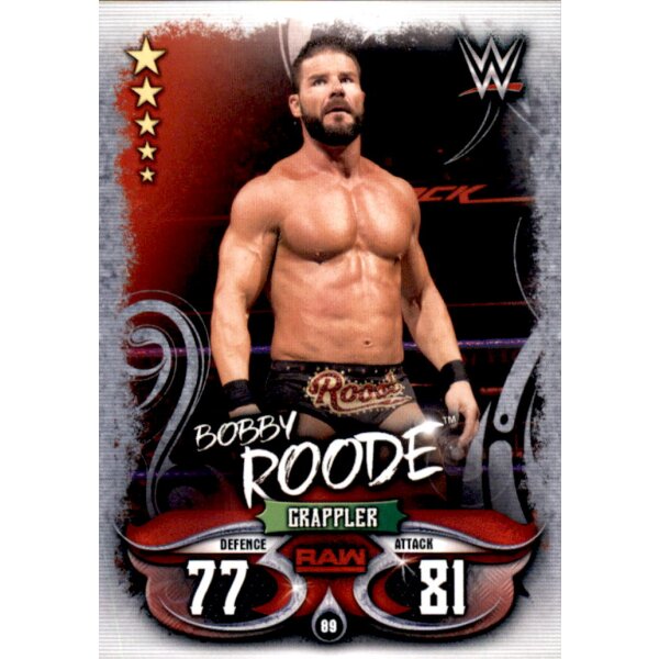 Karte 89 - Bobby Roode - Raw - WWE Slam Attax - LIVE