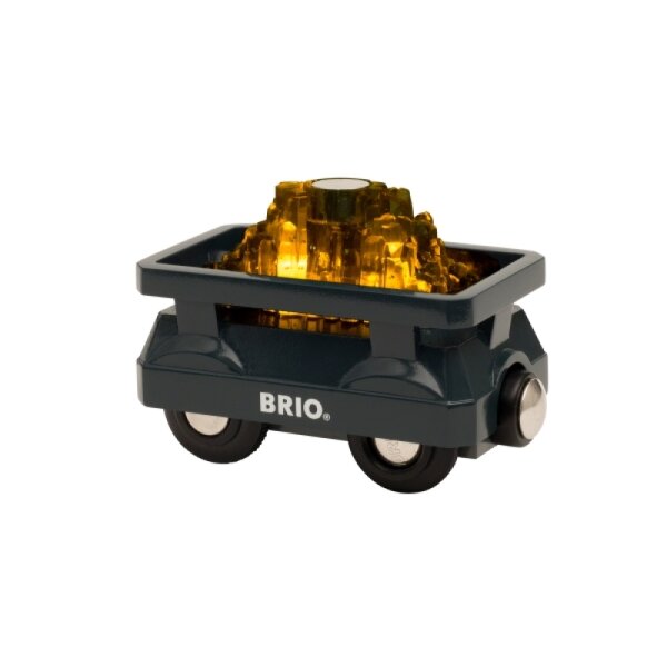 BRIO 63389600 - BRIO Goldwaggon mit Licht