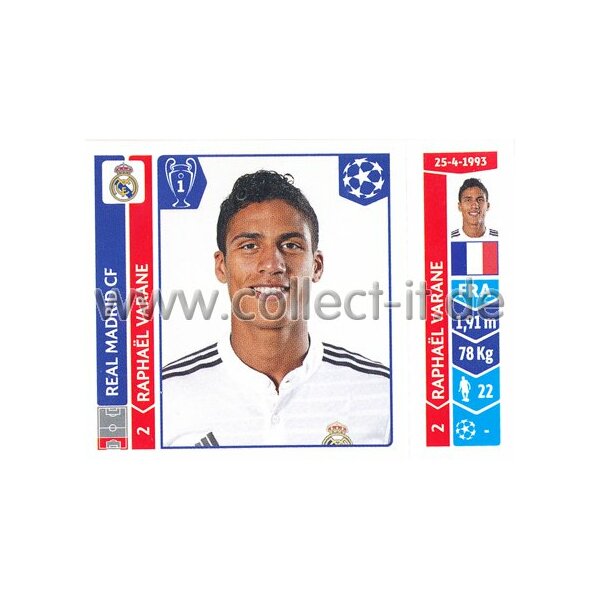 Sticker 121 - Raphael Varane - Real Madrid CF
