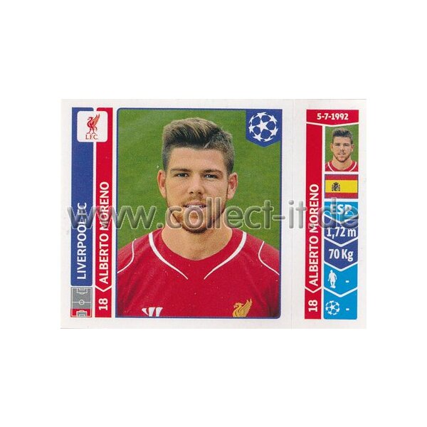 Sticker 149 - Alberto Moreno - Liverpool FC