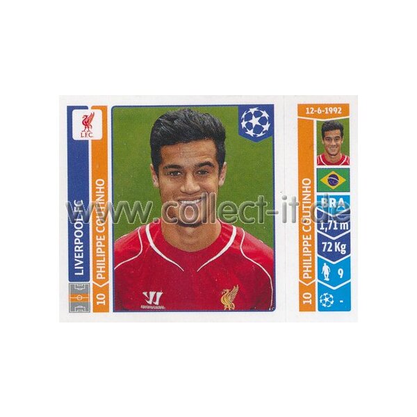 Sticker 153 - Philippe Coutinho - Liverpool FC