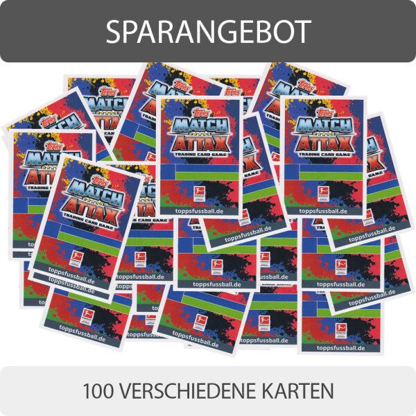 Topps Match Attax 2018/19 - 100 verschiedene Karten - Deutsch