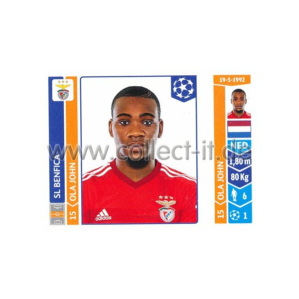 Sticker 188 - Ola John - SL Benfica