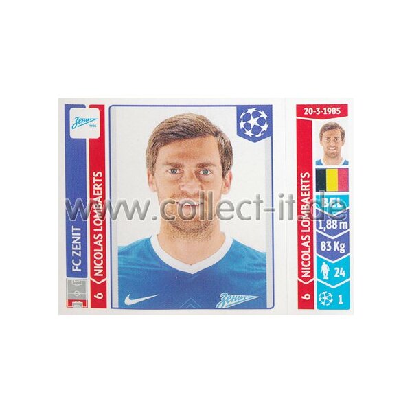 Sticker 212 - Nicolas Lombaerts - FC Zenit