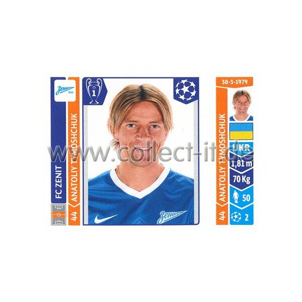 Sticker 213 - Anatoliy Tymoshchuk - FC Zenit