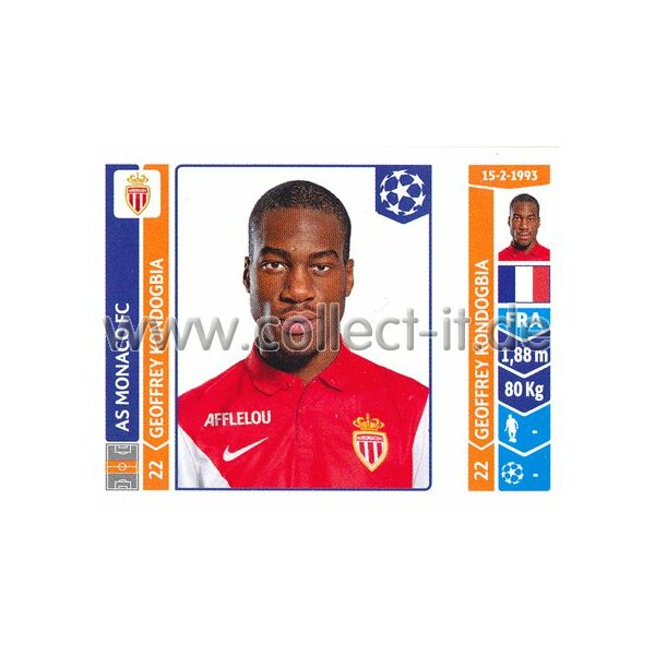 Sticker 242 - Geoffrey Kondogbia - AS Monaco FC