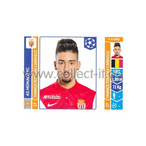 Sticker 245 - Yannick Ferreira Carrasco - AS Monaco FC