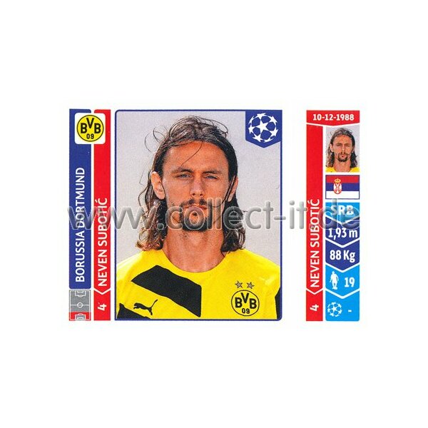 Sticker 274 - Neven Subotic - Borussia Dortmund