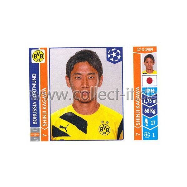 Sticker 278 - Shinji Kagawa - Borussia Dortmund