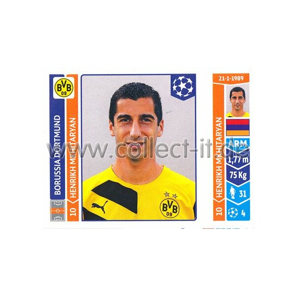 Sticker 279 - Henrikh Mkhitaryan - Borussia Dortmund