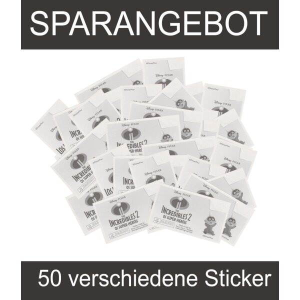 Panini - Die Unglaublichen - Serie 2 - Sammelsticker - 50 verschiedene Sticker