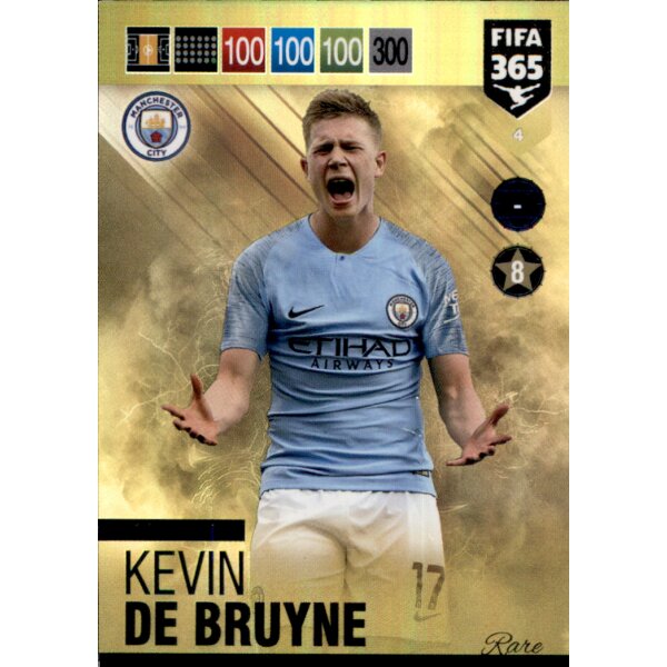 Fifa 365 Cards 2019 - 4 - Kevin De Bruyne (Manchester City FC) - Rare