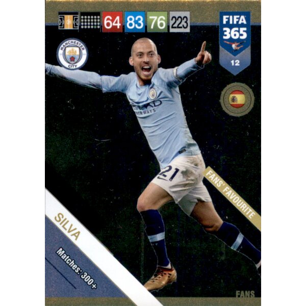 Fifa 365 Cards 2019 - 12 - David Silva - Fans Favourite