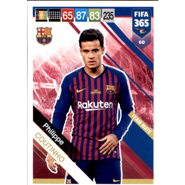 Fifa 365 Cards 2019 - 60 - Philippe Coutinho - Team Mate