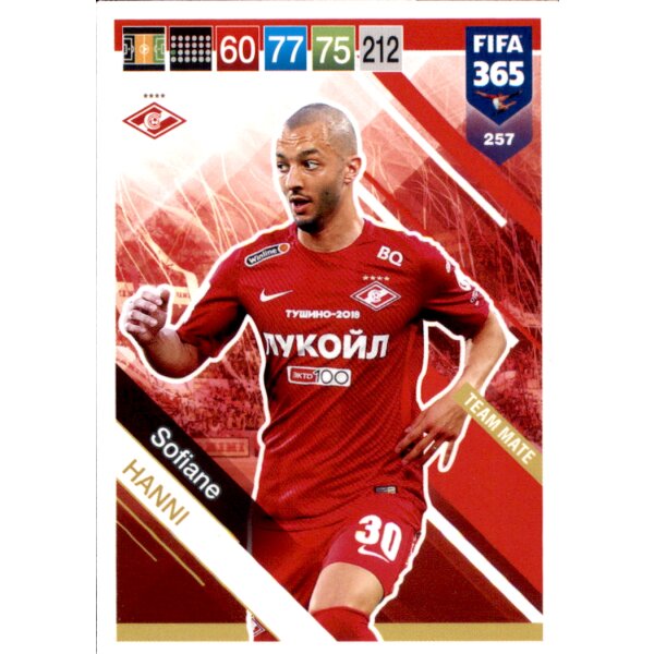 Fifa 365 Cards 2019 - 257 - Sofiane Hanni - Team Mate