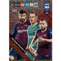 Fifa 365 Cards 2019 - 335 - Gerard Pique / Marc-Andre ter Stegen / Jordi Alba - Defensive Wall