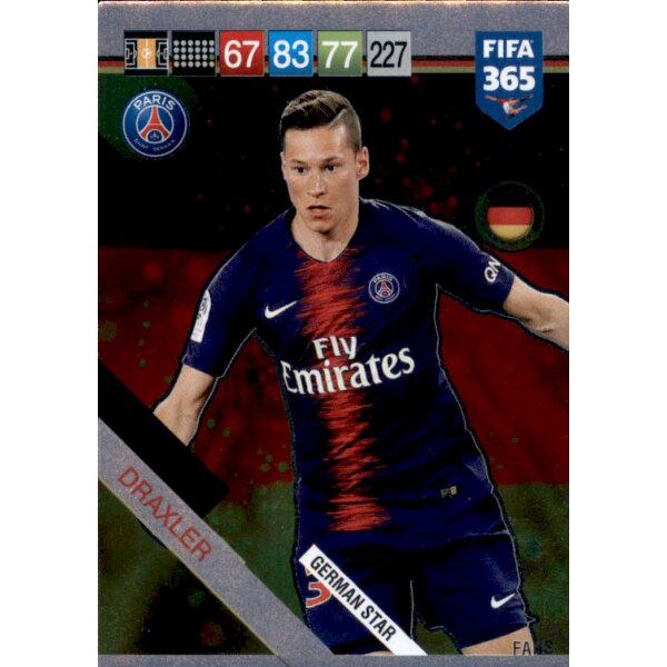 Fifa 365 Cards 2019 - 401 - Julian Draxler - German Stars