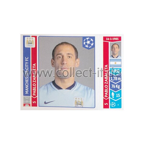 Sticker 364 - Pablo Zabaleta - Manchester City FC