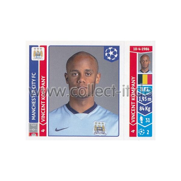 Sticker 366 - Vincent Kompany - Manchester City FC