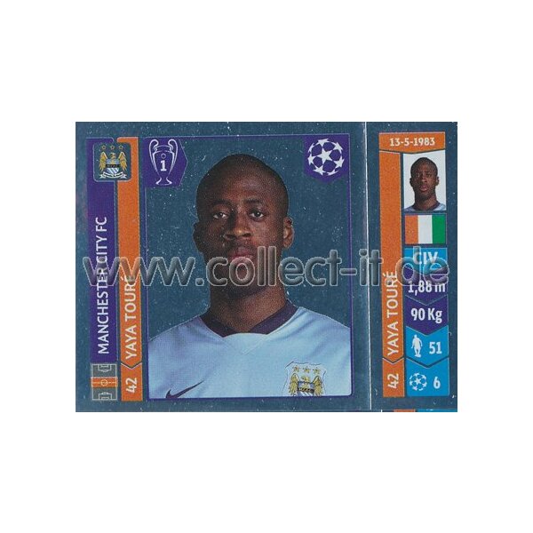 Sticker 369 - Yaya Toure - Manchester City FC