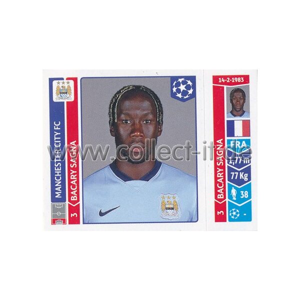 Sticker 376 - Bacary Sagna - Manchester City FC