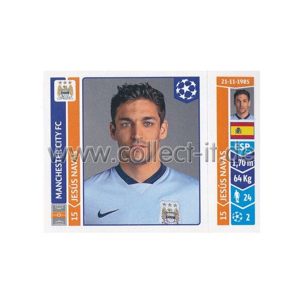 Sticker 379 - Jesus Navas - Manchester City FC