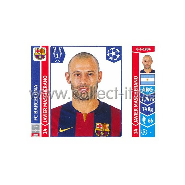 Sticker 420 - Javier Mascherano - FC Barcelona