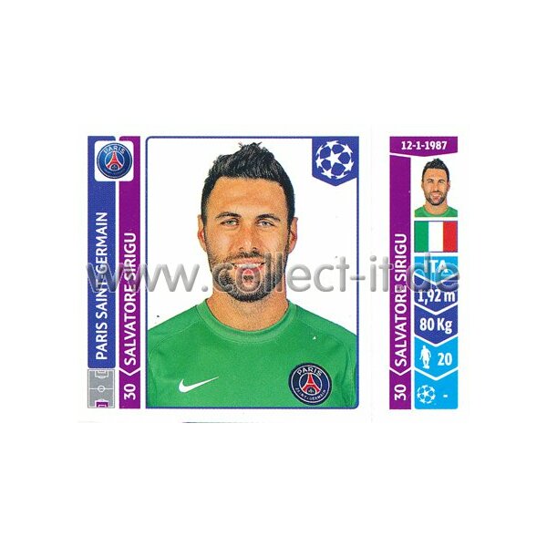 Sticker 435 - Salvatore Sirigu - Paris Saint-Germain FC