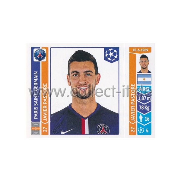 Sticker 452 - Javier Pastore - Paris Saint-Germain FC