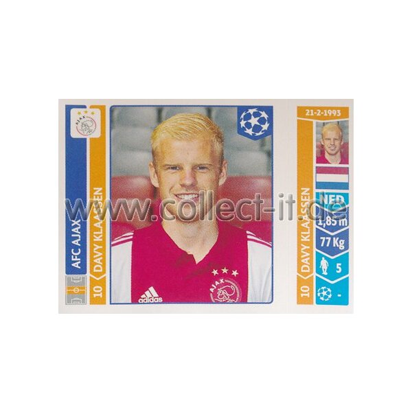 Sticker 458 - Davy Klaassen - AFC Ajax