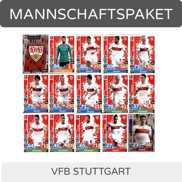 Topps Match Attax - 2018/19 - Mannschaftspaket - VfB Stuttgart
