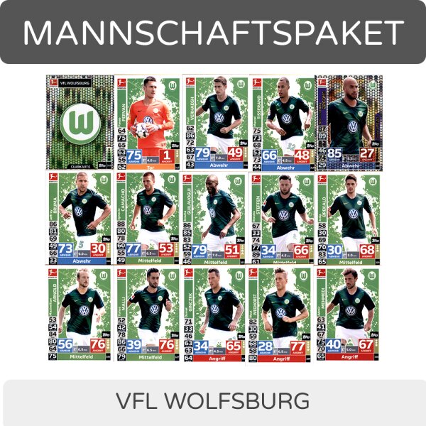 Topps Match Attax - 2018/19 - Mannschaftspaket - VfL Wolfsburg