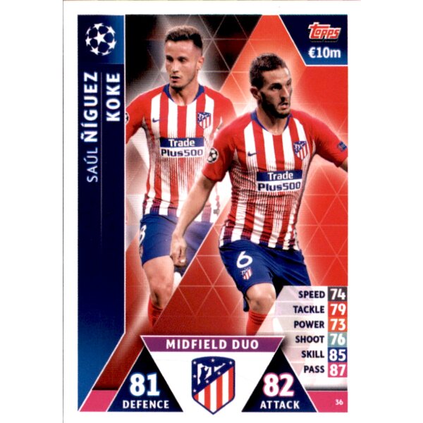 CL1819 - Karte 36 - Saul Niguez / Koke - Midfield Duo