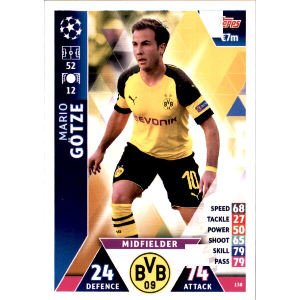 CL1819 - Karte 138 - Mario Götze