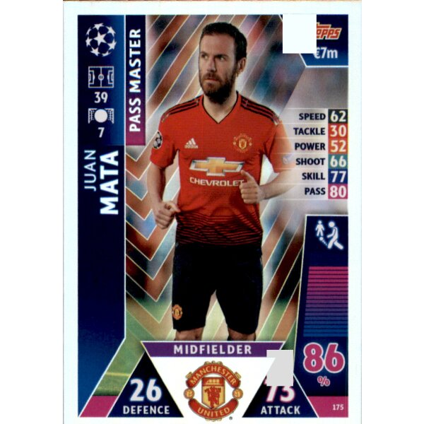 CL1819 - Karte 175 - Juan Mata - Pass Master