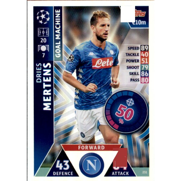 CL1819 - Karte 231 - Dries Mertens - Goal Machine