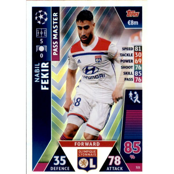 CL1819 - Karte 321 - Nabil Fekir - Pass Master