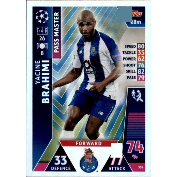 CL1819 - Karte 358 - Yacine Brahimi - Pass Master