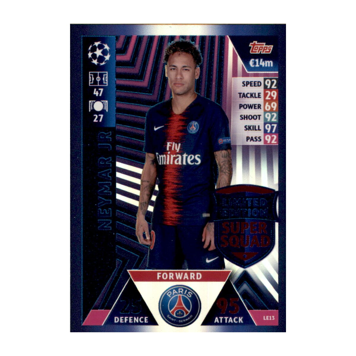 CL1819 - Karte LE13 - Neymar Jr - Limited Edition Super Squad, 3,99